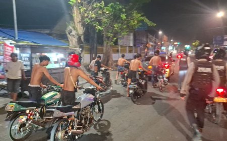 Pleton Siaga Polres Pasuruan Kota Bubarkan Balap Liar