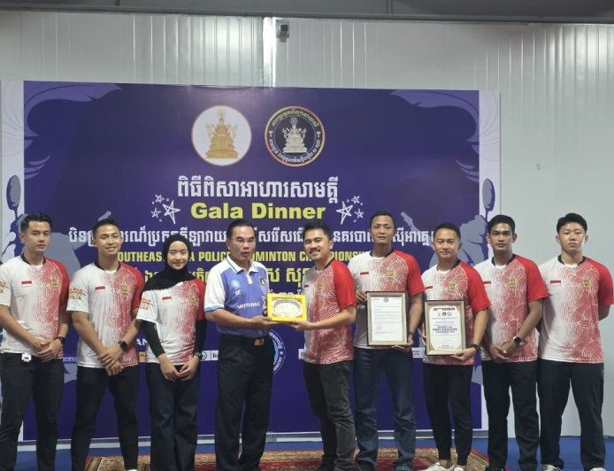 Tim Bulutangkis Polri Raih 4 Medali Emas dan 2 Perak SEA Police Badminton Championship 2026 di Kamboja