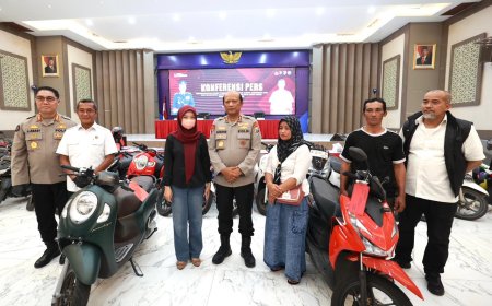 Polda Jatim Kembalikan Motor Korban Curanmor dan Begal Tanpa Biaya   