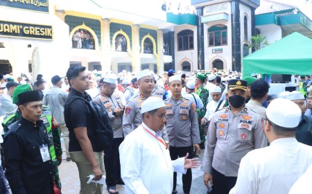 Polres Gresik Kerahkan Kekuatan Personel demi Kelancaran Haul Akbar