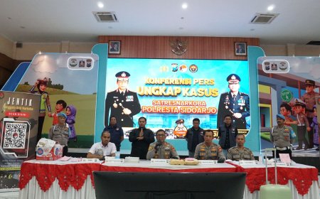 Polresta Sidoarjo Ungkap Peredaran Narkotika Jaringan Internasional, Dua WNA Diamankan   