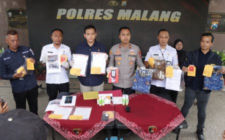 Polres Malang Bongkar Modus Penipuan Berkedok Program UMKM Dua Tersangka Diamankan