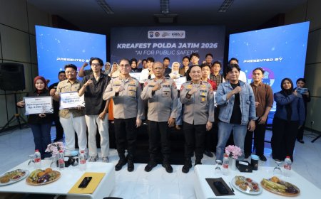 Hari Bhayangkara ke -80 Polda Jatim Dorong Pemanfaatan AI untuk Keamanan Publik Melalui KREAFEST 2026