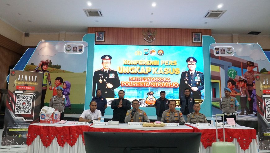 Polresta Sidoarjo Ungkap Peredaran Narkotika Jaringan Internasional, Dua WNA Diamankan   