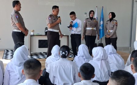 Polres Mojokerto Edukasi Pelajar Tanamkan Budaya Tertib Lalu Lintas dan Cegah Perundungan untuk Mewujudkan Generasi Muda yang Disiplin, Berkarakter, dan Bertanggung Jawab
