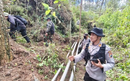 Polres Magetan dan Perhutani Perkuat Mitigasi Karhutla di Cemorosewu, Bangun Ilaran Api Sejauh 1,8 Km