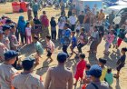 Pulihkan Semangat Pengungsi, Brimob Gelar Trauma Healing dan Pelayanan Kesehatan