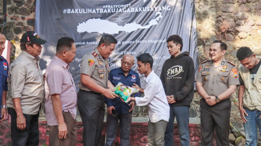 Polresta Malang Kota Kirim Bantuan Logistik Kemanusiaan Gandeng JKJT di Posko Peduli NTT