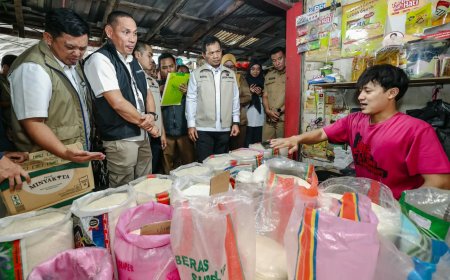 Satgas Pangan Polda Jatim Sidak Pasar Pucang, Usut Beras Premium di Atas HET
