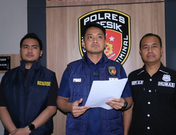 Polres Gresik Amankan Pria Eksibisionis di Cerme, Sering Beraksi Sasar Pemotor Wanita